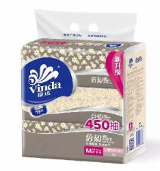 维达(Vinda) 抽纸 150抽 2层 尺寸：160*195mm 3包/提 16提/箱 型号：V2082  2层150抽