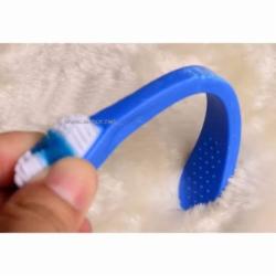 监狱专用安全牙刷短柄软柄手指套成人看守所拘留犯人用的劳教用品 半透明指套牙刷(20个)