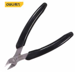 得力deli电子剪切钳斜嘴钳水口钳家用电工修理剪线钳4.5英寸 DL0301