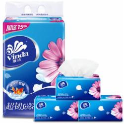 维达(Vinda) 抽纸 150抽 三层 尺寸：153*195mm 3包/提 48包/箱 型号：V2182 （单位：提）