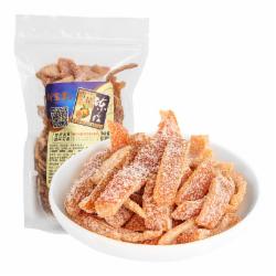 新宝堂陈皮雪花陈皮零食休闲零食九制陈皮蜜饯果干150克