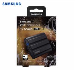 三星SAMSUNG4TB Type-c USB 3.2 移动固态硬盘PSSDT7 Shield 暗夜黑 NVMe传输速度1050MB/s 轻巧时尚