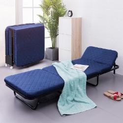 欧润哲三折单人午休床加厚海绵长181x宽66x高27cm 蓝色(单位/张)