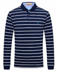 七匹狼旗舰店长袖T恤男翻领