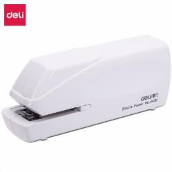 得力(deli)双电源电动自动装订订书机 适配24/6或26/6订书钉 白色0489(单位：个）