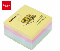 齐心Comix400张强力系列便利贴/便签纸/便签本/易事贴/百事贴四色混装 76X76mm 4本装 D5005