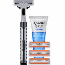 阿帕齐Apache手动剃须刀刮胡刀逆袭旋转3层