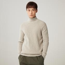 桐乡新款休闲内搭男士针织衫纯色高领毛衣男厚