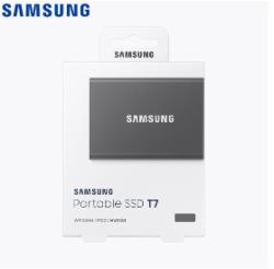 三星SAMSUNG 1TB Type-c USB 3.2 移动固态硬盘PSSD T7 灰色 NVMe传输速度1050MB/s 超薄时尚