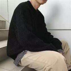 圆领套头毛衣XS-6XL