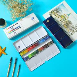 鲁本斯固体水彩颜料套装24色