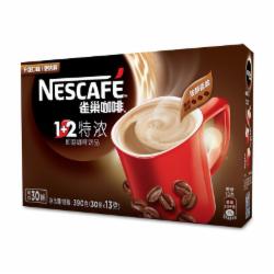 雀巢1+2特浓咖啡三合一速溶咖啡390g(30条*13g)盒装