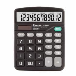 齐心(Comix) C-837H 12位中台办公经典计算器 黑色 单位：个
